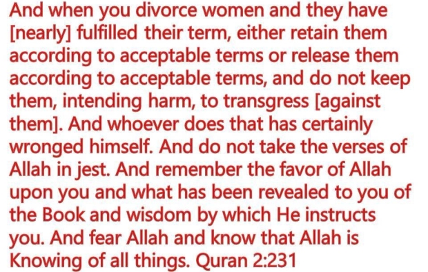 Quran on triple talaq. Triple Talaq. Divorce in Quran. Feminist Quran.